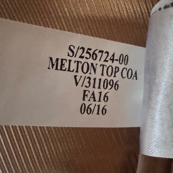 Banana Republic Melton Top Coat in tan. Size: 6. Gorgeous! Pristine! - Picture 6 of 14